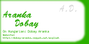 aranka dobay business card